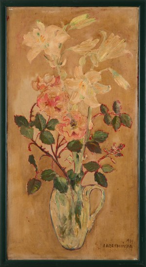 Irena KRZYWIÑSKA (1922-2017), Lilies and roses, 1971
