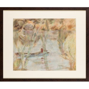 Krystyna ŁADA-STUDNICKA (1907-1999), Paysage à travers les joncs, 1959