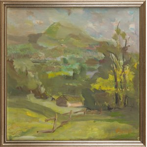 A. MASSALSKI (20th century), Landscape with a hill