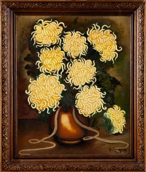 H. MEHLEM (20th century), Chrysanthemums, 1952