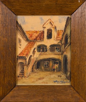 Jerzy PAWŁOWSKI (1909-1991), Wewnętrzne podwórko w Wilnie