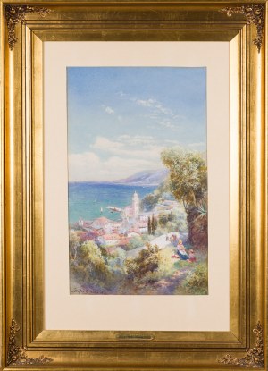Stefan SIMONY (1860-1950), Città sul lago, 1897