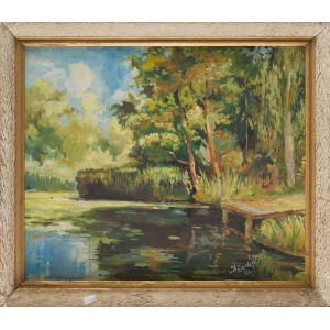 H. WANDZIK (20th century), Landscape by the Lake, 1997