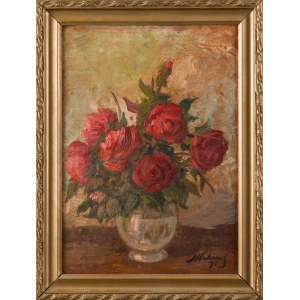 Painter unspecified, monogrammed JH (20th century), Bouquet of Roses, 1971
