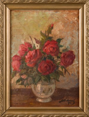 Painter unspecified, monogrammed JH (20th century), Bouquet of Roses, 1971