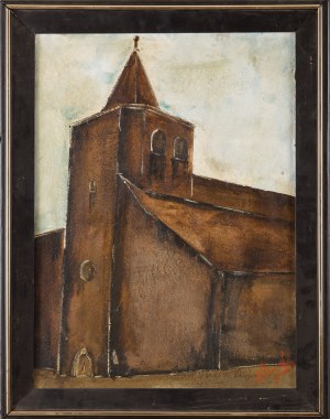 Malíř neurčen, Polský (20. století), Románský kostel
