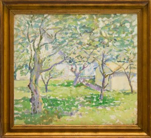 Maler unbestimmt (20. Jahrhundert), Im Obstgarten