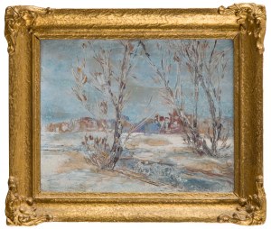 Pittore non specificato (XX secolo), Paesaggio invernale