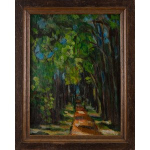 Painter unspecified (20th century), Path among the trees