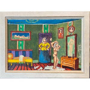 Paweł WRÓBEL (1913 Katowice-Szopienice - 1984), V spálni