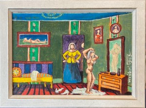 Pawel WRÓBEL (1913 Katowice-Szopienice - 1984), In the bedroom