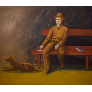 Jaroslaw Modzelewski, A gentleman with a dog, 2021