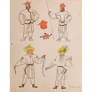 Zofia Stryjeńska, Polskie stroje ludowe, 1939, plansza nr 32