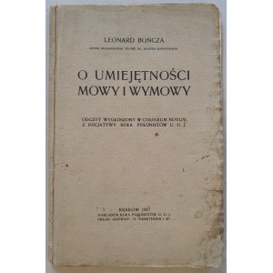Bończa Leonard - O umiejętności mowy i wymowy, 1917.