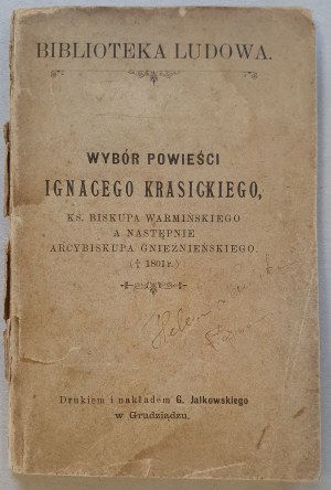 Krasicki Ignacy - Selection of novels, before 1902 [ People's Library, Grudziadz].