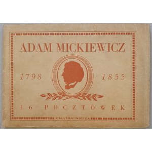 Mickiewicz Adam 1798 - 1855. 16 pocztówek [karnet, 1950]