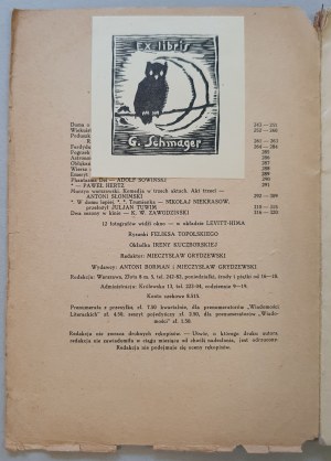 Skamander. R.1935 z.60 /Gombrowicz:Ferdydurke, Slonimski:Neger von Warschau, Levitt-Him, /.