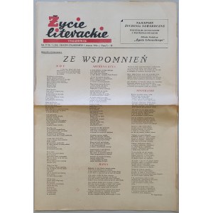 Życie Literackie 1956 nr 1 /Wisława Szymborska, pierwodruki/