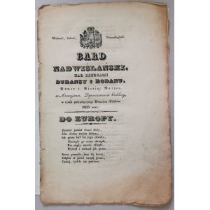 Bard Nadwiślański nad brzegami Duransy i Rodanu, 1833 nr 3 (ost. + fragment nr 2)