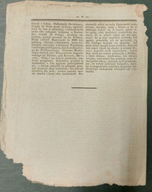 [Gazeta Warszawska] Extraordinary Supplement to No. 126 of 1831 [Uprising in Lithuania and Samogitia].