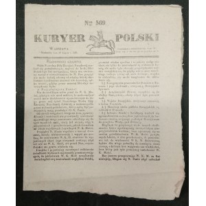Kuryer Polski, nr 569 z 17.07.1831. [Powstanie listopadowe]- list Skrzyneckiego do króla Prus