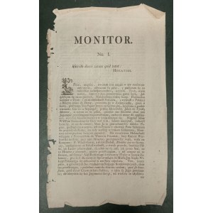 Monitor, Numer I [Gdańsk? 1763? Adam Kazimierz Czartoryski?]