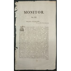 Monitor, Numer III [Gdańsk? 1763? Adam Kazimierz Czartoryski?]