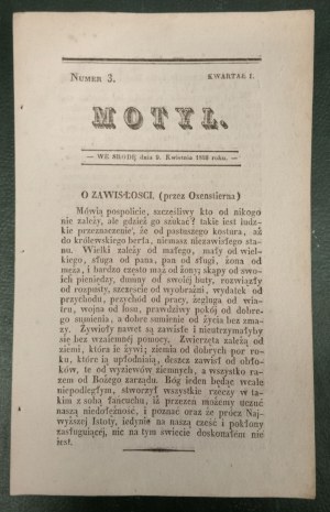 Motyl [Pismo periodyczne - tygodniowe], nr 3 z 1828 roku [Maria Leszczyńska]