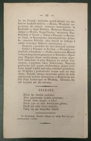 Motyl [Pismo periodyczne - tygodniowe], nr 3 z 1828 roku [Maria Leszczyńska]