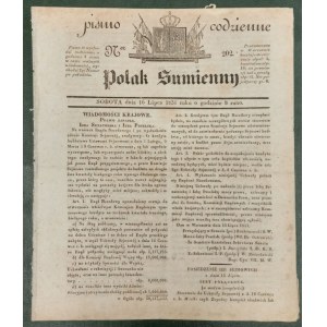 Polak Sumienny, r.1831-nr 202. Powstanie listopadowe [Jan Ledóchowski, postępy armii carskiej]