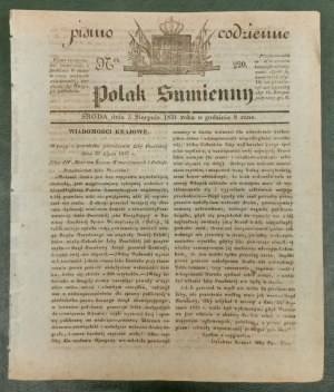 Conscientious Pole, r.1831-nr.220 The November Uprising [From the Sejm on censorship, syt. in Warsaw].