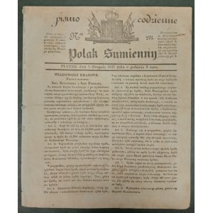 Polak Sumienny, r.1831-nr 222 Powstanie listopadowe [rekwizycja bydła dla Warszawy]