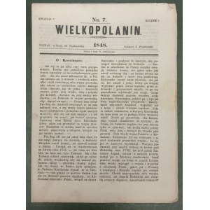 Wielkopolanin, r.1.:1848 nr 7 - T. Kościuszko, B. Głowacki,