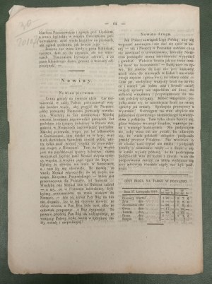 Wielkopolanin, r.1.:1848 no. 17 - Jan Kilinski, news from the King. Poland and about the Polish League.