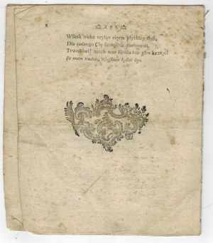 Ode in anniwersasz koronacyi Krola Jmci composed by T.G.A.J.K.M.[S.A. Poniatowski, ca. 1773].