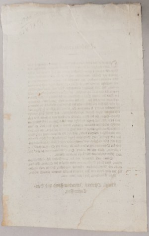 Publicandum - Obwieszczenie w sprawie nielegalnego handlu drewnem, 1801r.