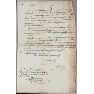 Umowa pracy dla akuszerki K. Szydłowskiej, 1869 [podpisał Leon Ludwik Sapieha]
