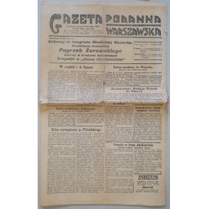 Gazeta Poranna Warszawska- pogrzeb Żeromskiego, III Kongres Młodzieży Wszechpolskiej [1925]