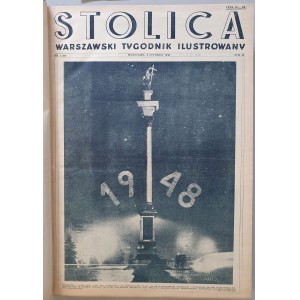 Stolica, tygodnik. R.1948 rocznik oprawiony /panorama Warszawy/
