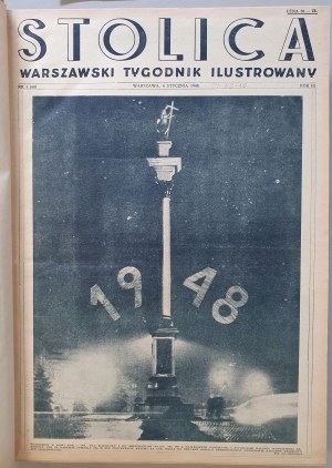 Stolica, settimanale. R.1948 annuario rilegato /panorama Warszawy/.