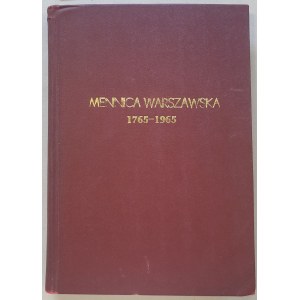 Terlecki W., Mennica Warszawska 1765-1965 [1970, Polskie Towarzystwo Archeologiczne]
