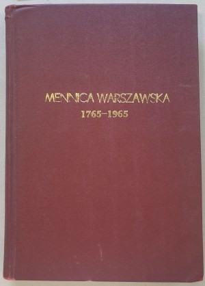 Terlecki W., The Warsaw Mint 1765-1965 [1970, Polish Archaeological Society].