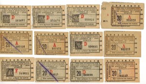[12pc tickets] City Trams in Warsaw [1918-23 set].