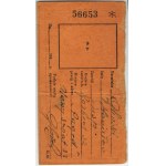 Legitymacja M.Z.K. (?) upoważnia do nabycia biletu powrotnego, 1951r.