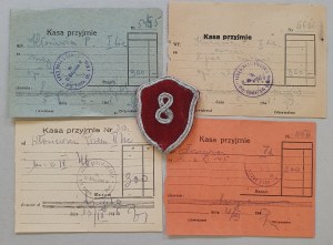 VIII Władysław IV High School and Gimazjum in Warsaw - school shield 1945/46 and receipts