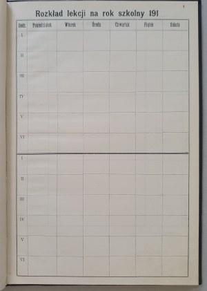 Journal for recording lessons for the 1912 school year.
