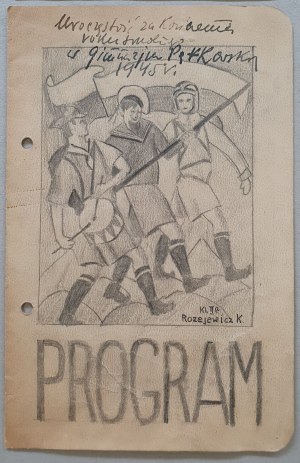 Gimnazjum Z. Pętkowska, Lodz 1945 - Program for the end of the school year in Warsaw.
