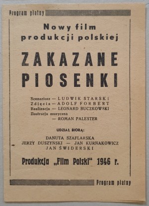 [Filmový program] Zakázané piesne, 1946/47