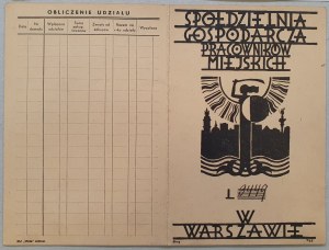 Economic Cooperative of City Workers in Warsaw. [membership card? 1940?]