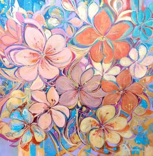 Jolanta FRANKIEWICZ (nar. 1969), Květinové pastely, 2023